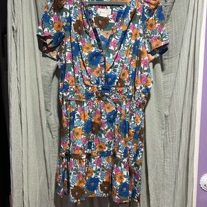 Floral Short Sleeve Dress